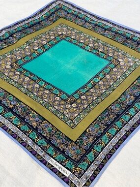 Vintage YSL Paisley Cotton Bandana Scarf Made in Japan